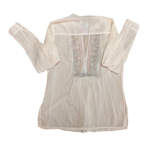 Johnny Was multicolored embroidered boho white top tunic - Picture 4 of 4